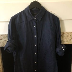 J.Crew perfect fit button down linen